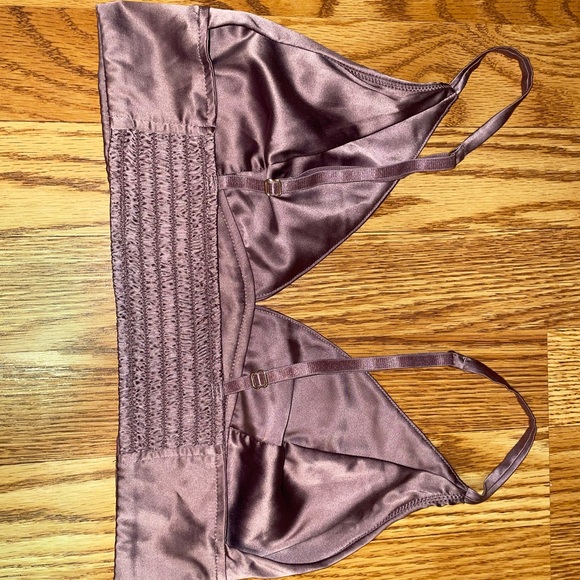 Silk purple bra top - Picture 3 of 4